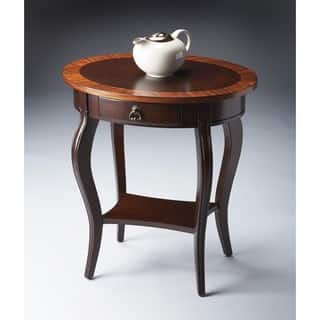 Handmade Butler Jeanette Cherry Nouveau Oval End Table