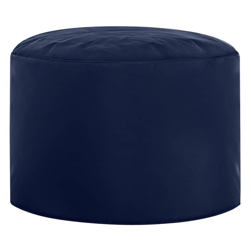 Sitting Point Oxford Fabric Brava Pouf Ottoman Bean Bag - Navy