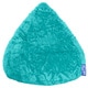 preview thumbnail 8 of 28, Sitting Point Faux Fur Large Fluffy Bean Bag Turquoise