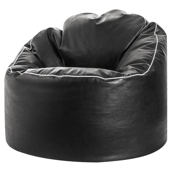 Sitting Point Faux Leather Tube Cozy Extra Large Bean Bag - On