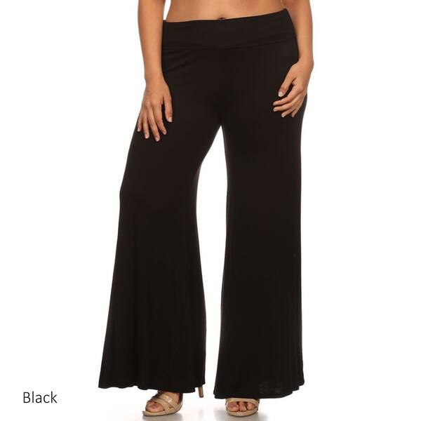 Shop Women S Plus Size Solid Color Palazzo Pants Overstock