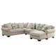 preview thumbnail 4 of 4, Riti Transitional Beige Fabric Upholstered Nailhead Sectional by Furniture of America