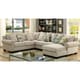 preview thumbnail 1 of 4, Riti Transitional Beige Fabric Upholstered Nailhead Sectional by Furniture of America