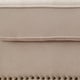 preview thumbnail 3 of 4, Riti Transitional Beige Fabric Upholstered Nailhead Sectional by Furniture of America