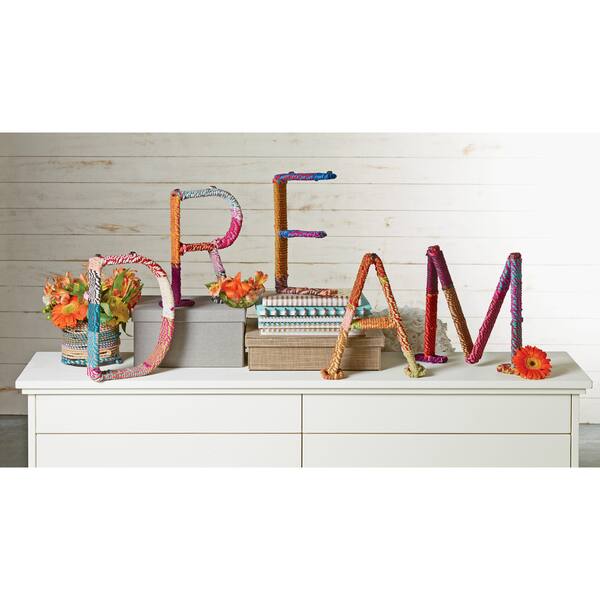 slide 1 of 20, Colorful Jute Wrapped 12-inch Letter - 12 in./12 inch