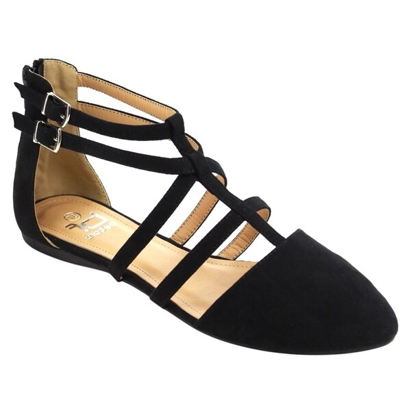 womens black flats with ankle straps