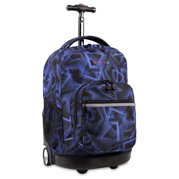 J World Sunrise Disco 18-inch Rolling Backpack - Free 