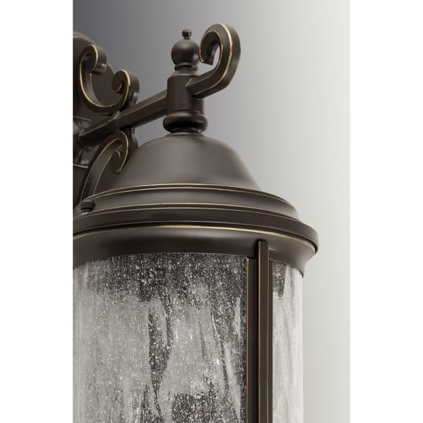 Progress Lighting Parrish 1-Light Outdoor Hanging Lantern, Black/Etched