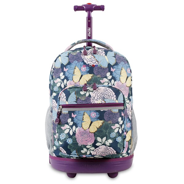 J World Sunrise Secret Garden 18-inch Rolling Backpack