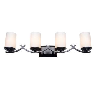 Shop Oil Rubbed Bronze 4 Light Bathroom Vanity Light Fixture