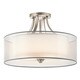 preview thumbnail 1 of 2, Kichler Lighting Lacey Collection 4-light Antique Pewter Semi-Flush Mount