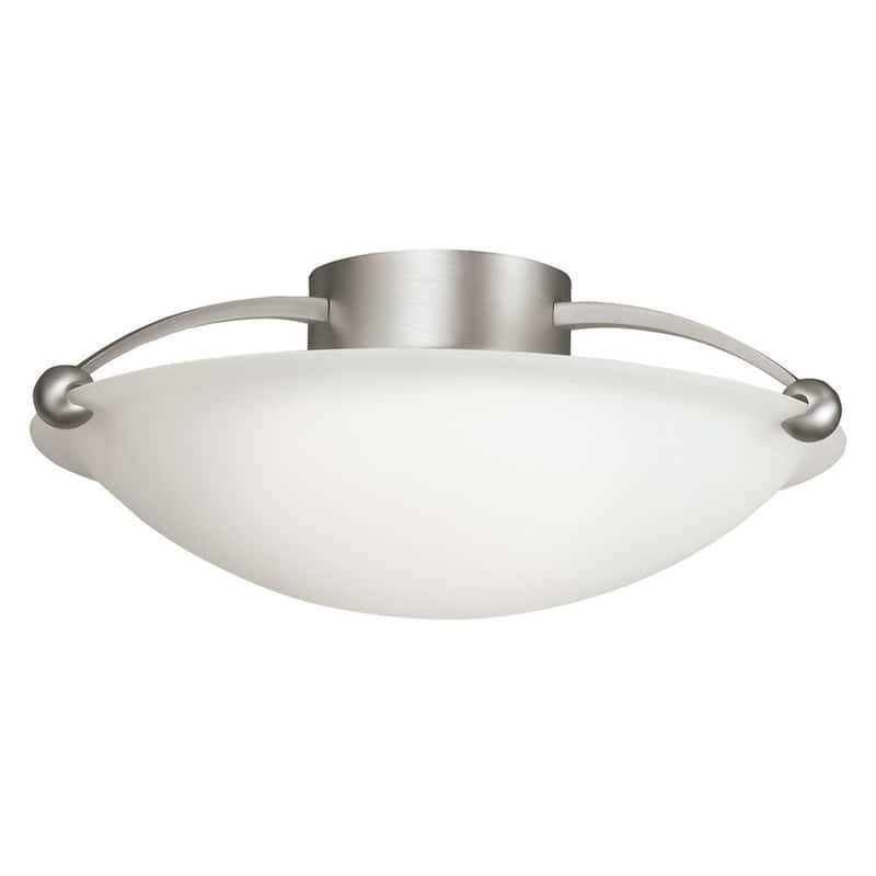 Kichler Lighting Swiss Passport Collection 3-light Brushed Nickel Semi-Flush Mount