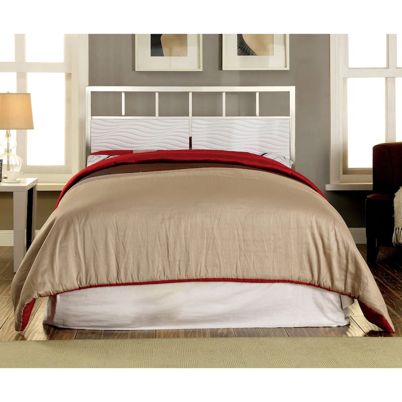 Furniture of America Nols Modern 2-Piece Metal Headboard and Footboard Set