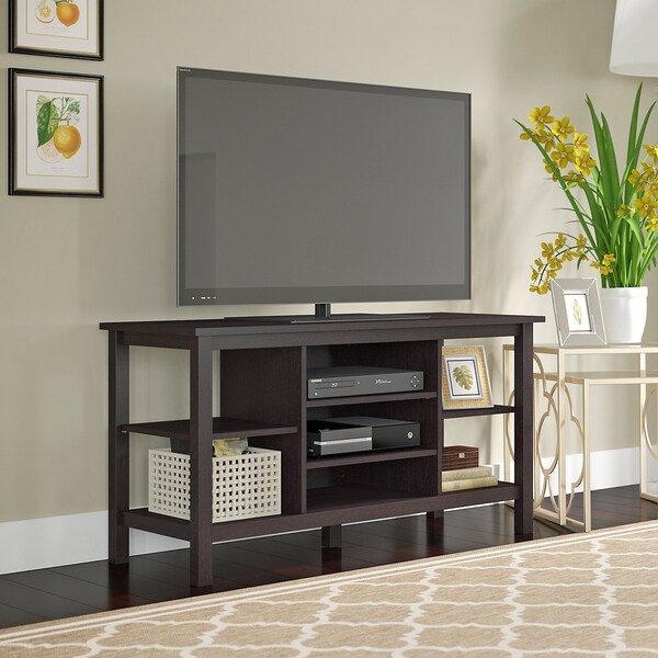 Shop Porch & Den Brandywine Tatnall Espresso Oak TV Stand - Free ...