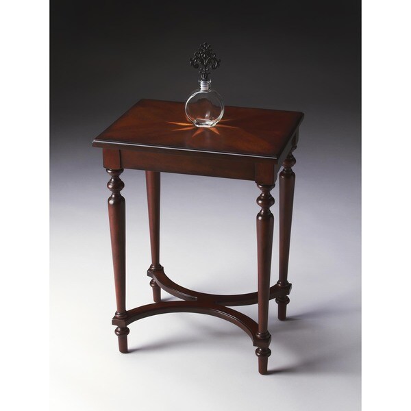 Butler Distressed Wooden Accent Table in Plantation Cherry Finish