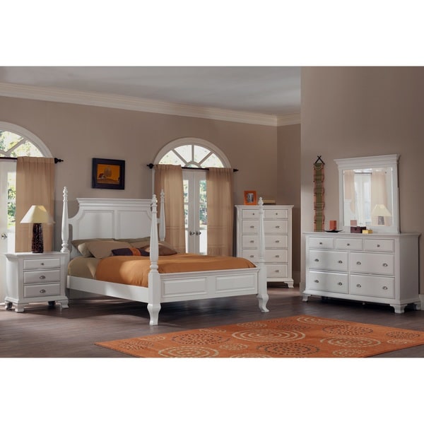 Shop Laveno 012 White Wood Bedroom Furniture Set, Includes ...