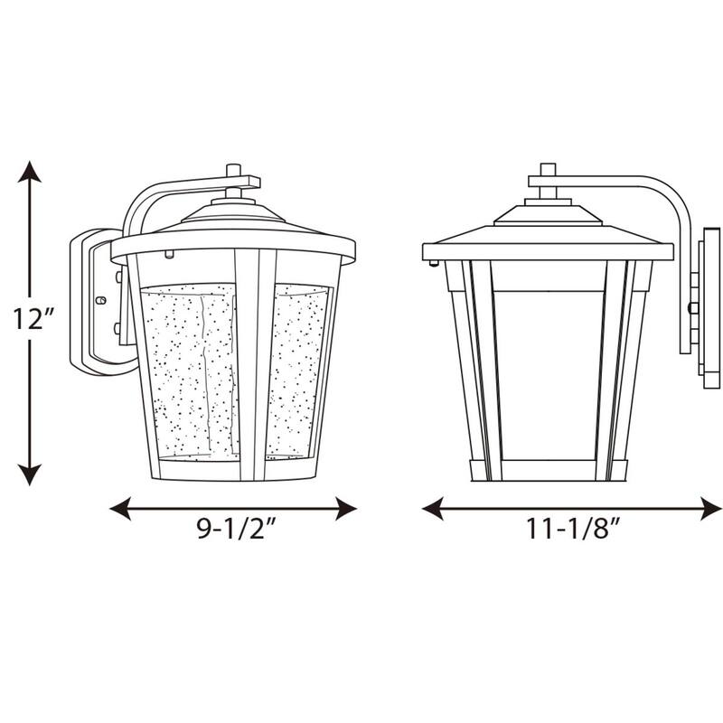 Progress Lighting P6079-3130K9 East Haven Black Aluminum 9.5-inch 1-light Large LED Wall Lantern