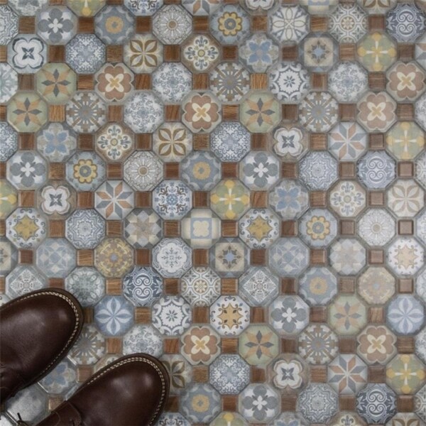 SomerTile 12.25x12.25-inch Tesseract Multi Ceramic Floor and Wall Tile (13 tiles/14.11 sqft.)