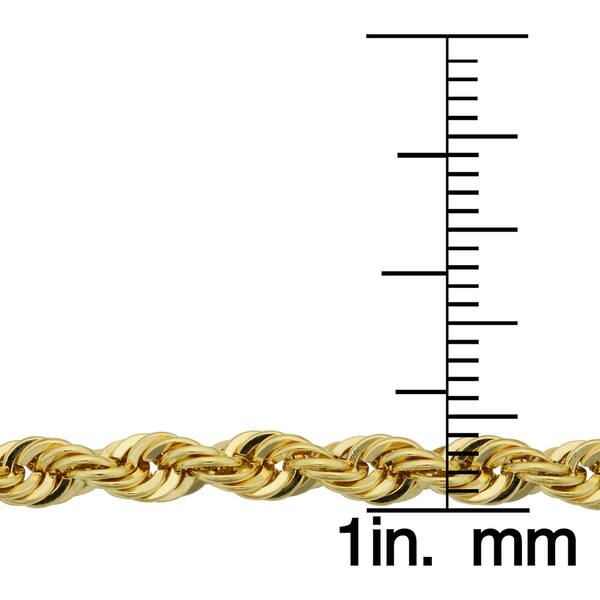 Fremada 14k Yellow Gold Filled Men's Bold 4.2-mm Rope Chain Bracelet (7.5 or 8.5 inches)