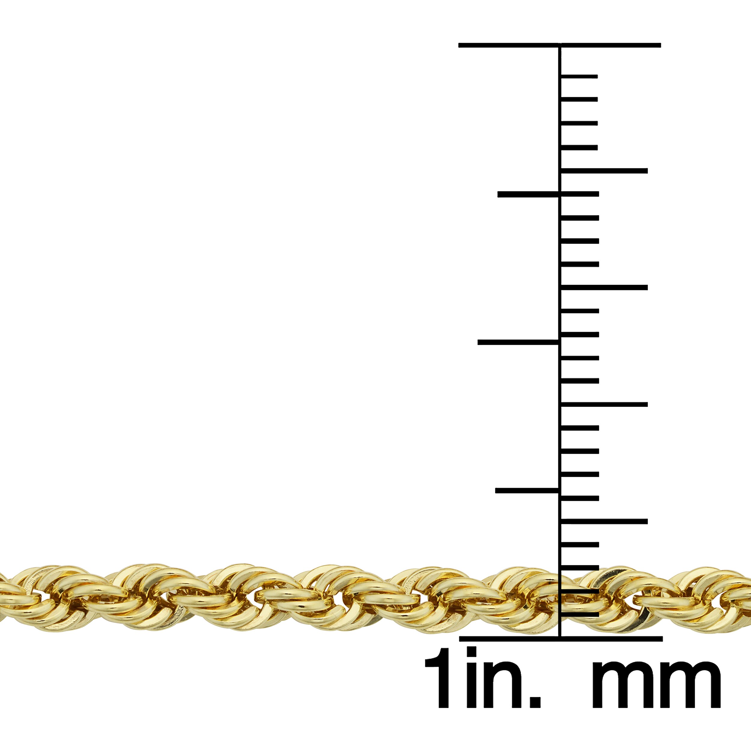 16, 18, 20, 22, 24, 26, 30 or 36 inch Kooljewelry 10k Yellow Gold 2 mm Weave Curb Chain Necklace