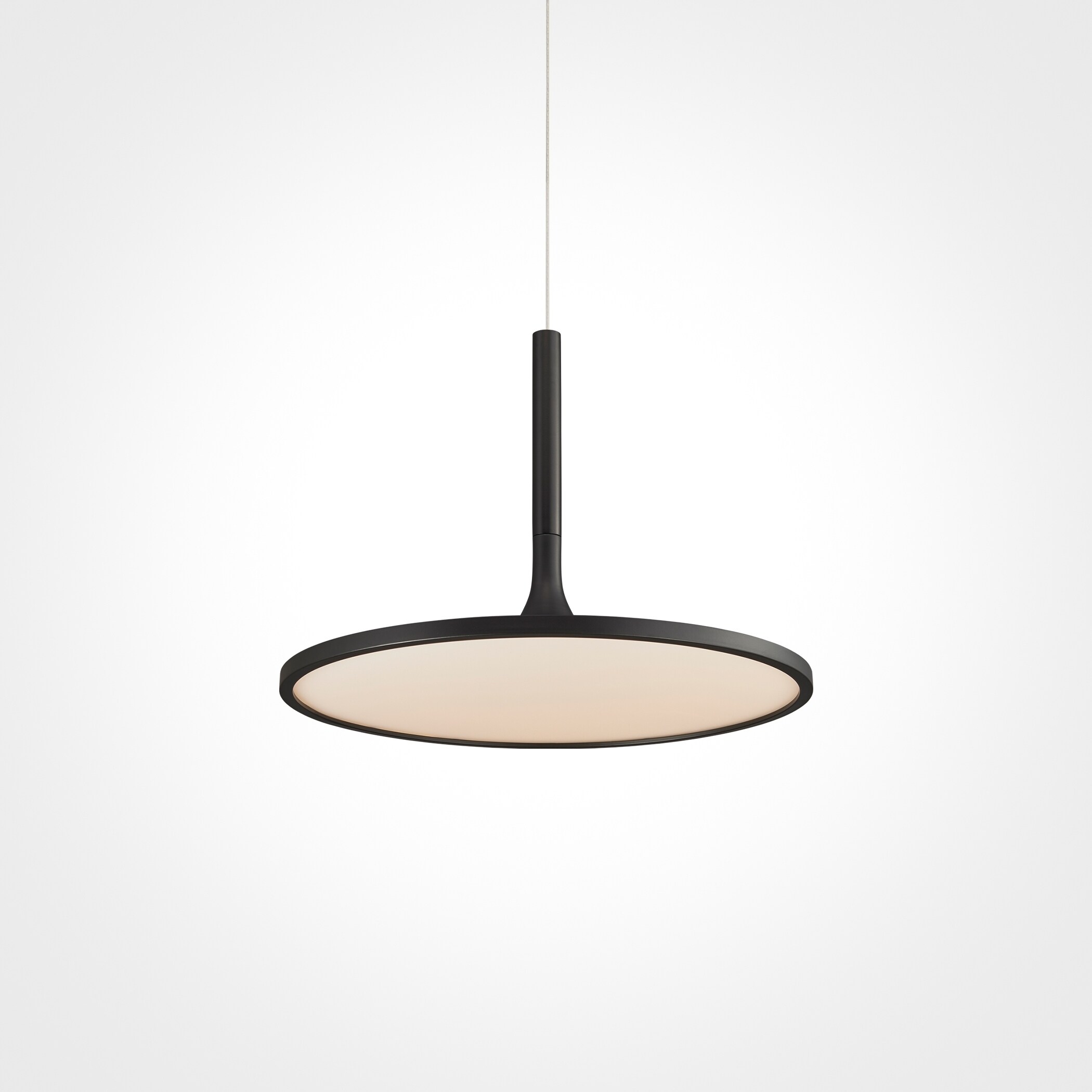 VONN Lighting VMC31810BL Salm 17-inch Modern Disc Chandelier in Black (Dimmable/Energy Efficient/Sloped Ceiling Adaptable - LED Integrated - Black - - Chandeliers For Bedrooms by Overstock.com