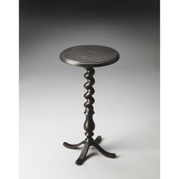 black metal pedestal side table