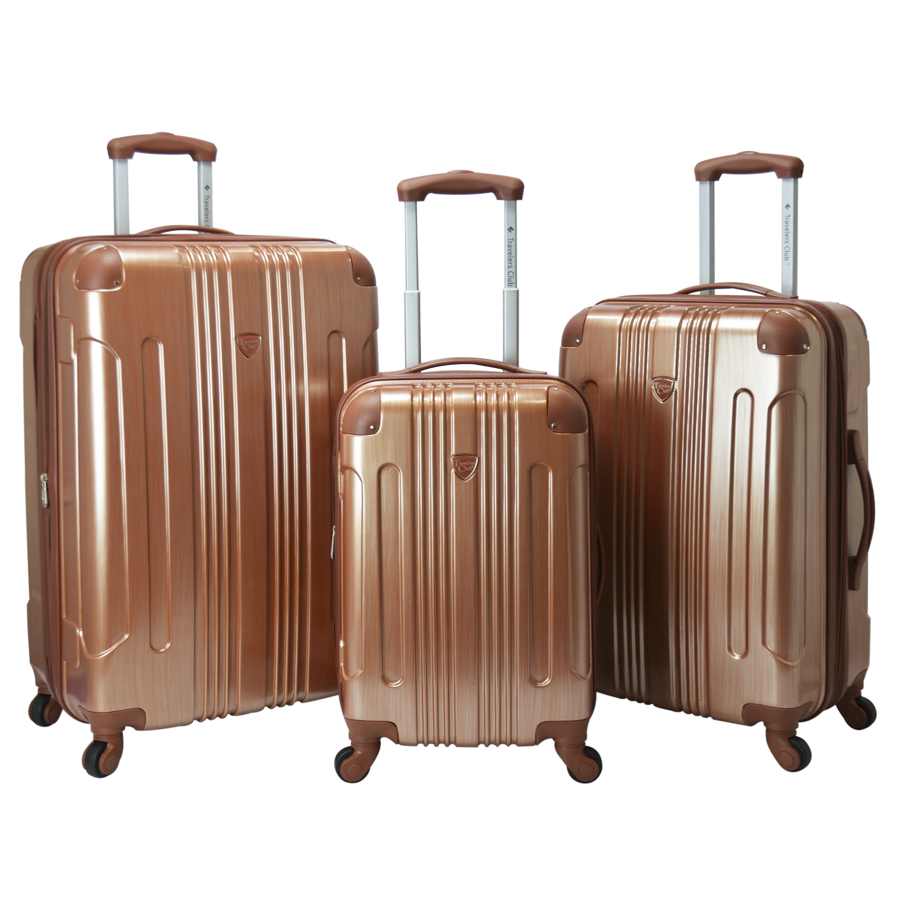 travelers club 3 piece luggage set