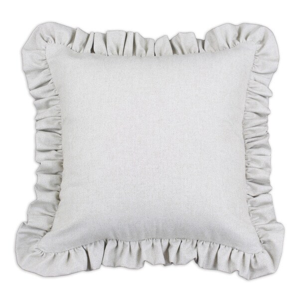 white ruffle throw pillow