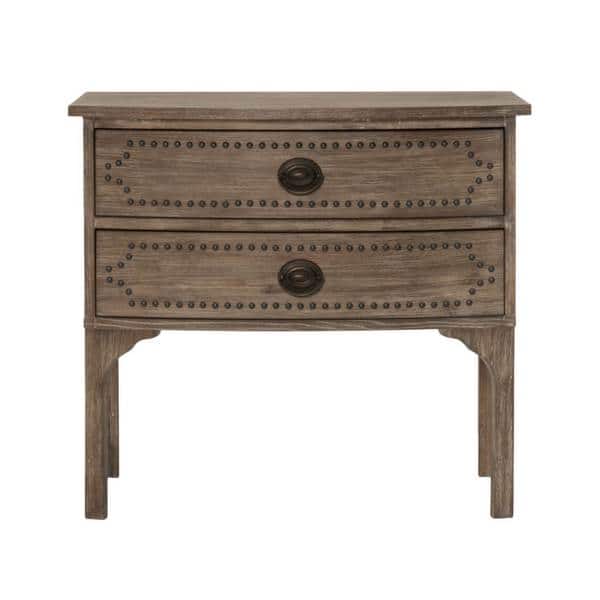 Shop Gray Manor Isabella Grey Acacia Mdf Wood Nightstand Free