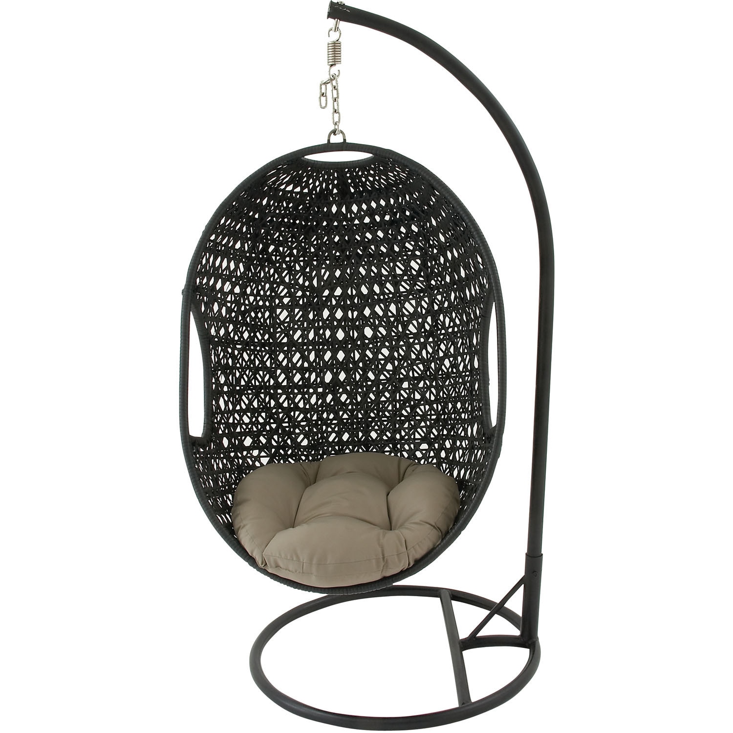 grey wicker pod