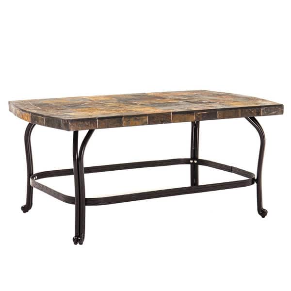 Shop Hanover Outdoor Oceana 6 Piece Patio Set In Country Cork With A Stone Top Coffee Table Overstock 12067635