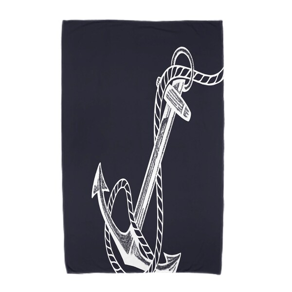 black white beach towel