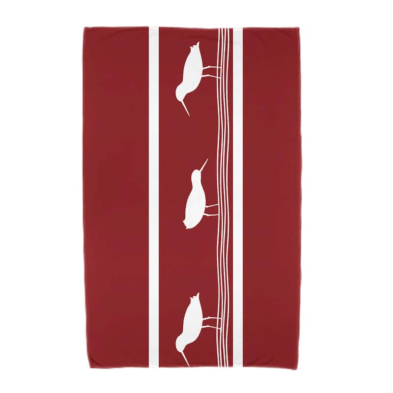 36 x 72-inch Birdwalk Animal Print Beach Towel - Red