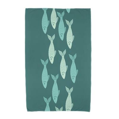 36 x 72-inch Fish Line Animal Print Beach Towel
