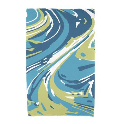 36 x 72-inch Marble Blend Geometric Print Beach Towel