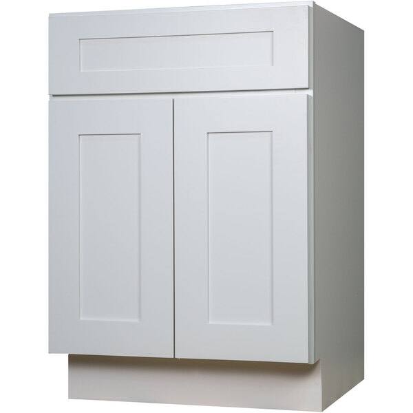 Shop Everyday Cabinets Swhv2721 White Wood 27 Inch Single Sink