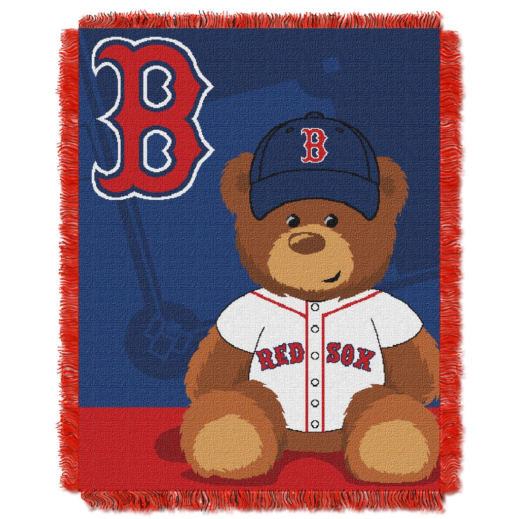 Shop Mlb 044 Red Sox Field Bear Baby Throw Overstock 12069225