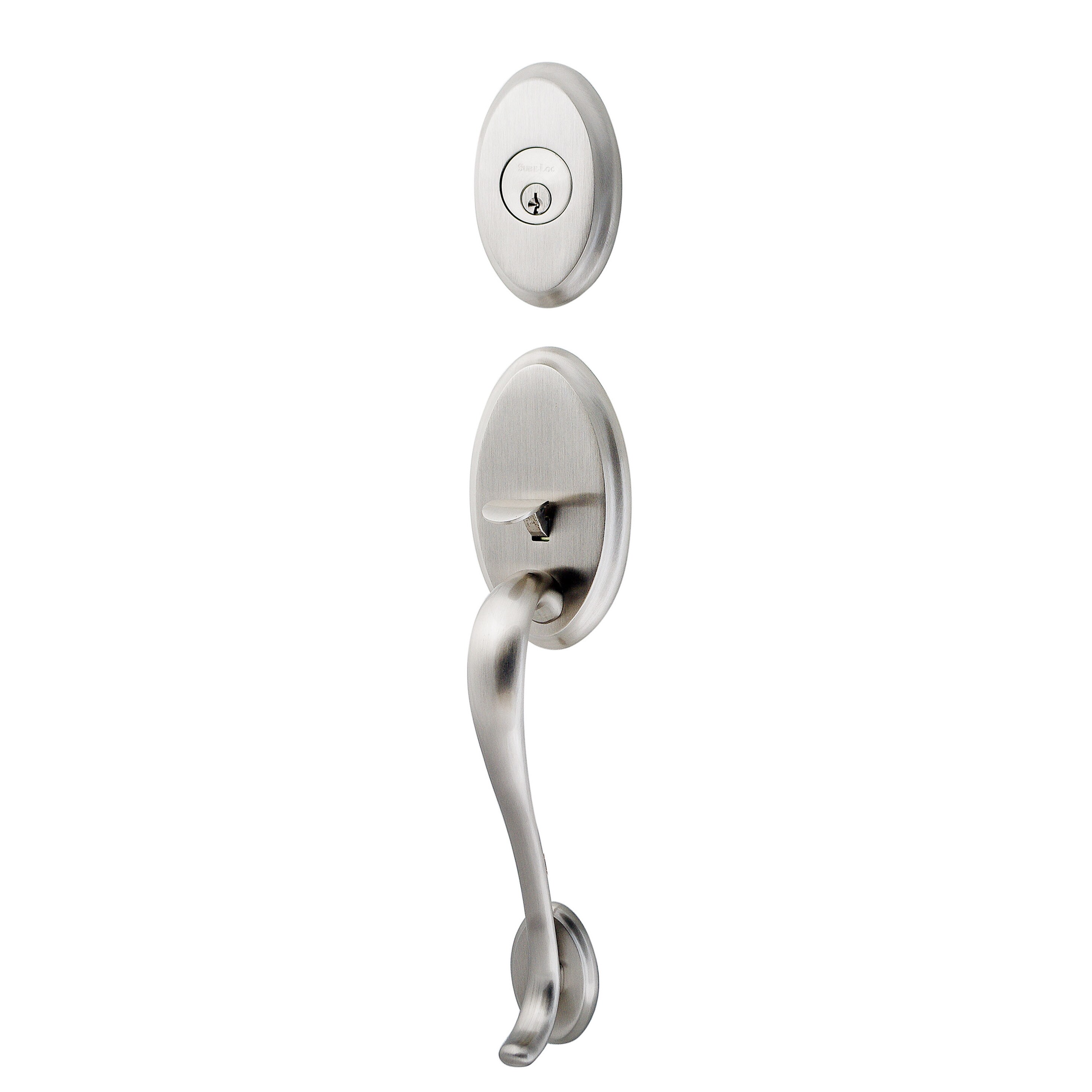 Kwikset Series Dakota Satin Nickel Entry Door Exterior Handle in the  Handlesets department at