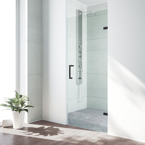 Vigo Soho 30 Inch Adjule Frameless Shower Door With Clear Vigo Soho 30 Inch Adjule Frameless Shower Door With Clear Gl And Matte Black Hardware