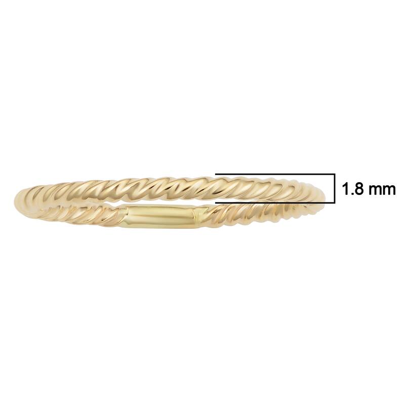 Fremada 14k Gold High Polish RIbbed Design Ring (Yellow, White or Rose Gold)