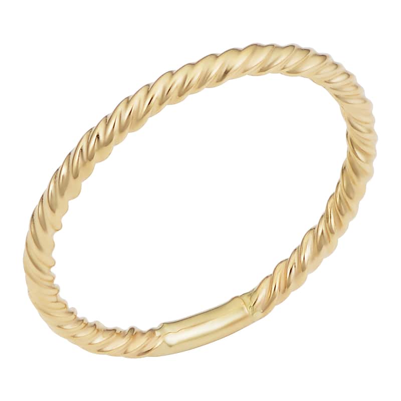 Fremada 14k Gold High Polish RIbbed Design Ring (Yellow, White or Rose Gold)