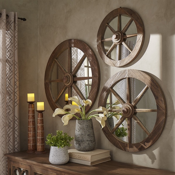 wagon wheel mirror