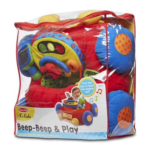 Melissa & Doug Beep-Beep & Play Activity Center Baby Toy - Red/blue