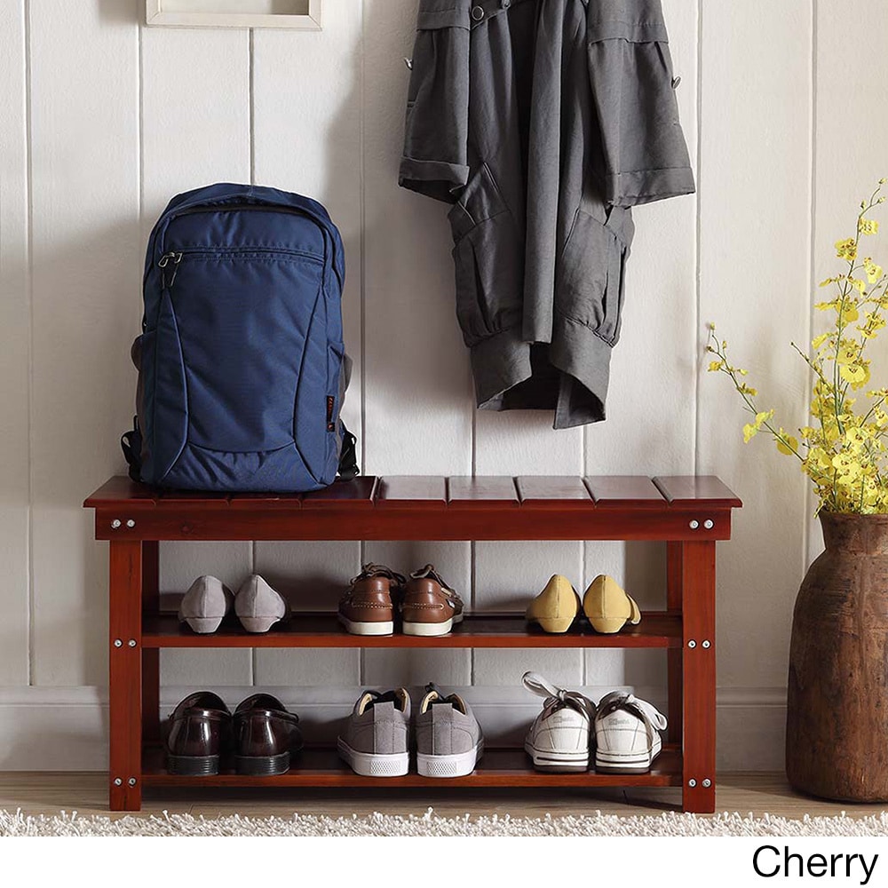 Shoe Storage Bench Mudroom Rack Wood Sy Durable Organize Floor Shoe Storage Bench Mudroom Rack Wood Sy Durable Organize Floor Door Cherry
