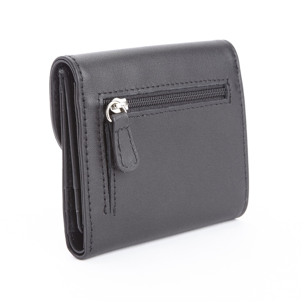 Shop Royce Leather Women&#39;s Genuine Leather RFID-blocking Compact Trifold Wallet - On Sale - Free ...
