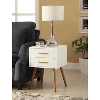 slide 1 of 1, Carson Carrington Odda 2-drawer End Table