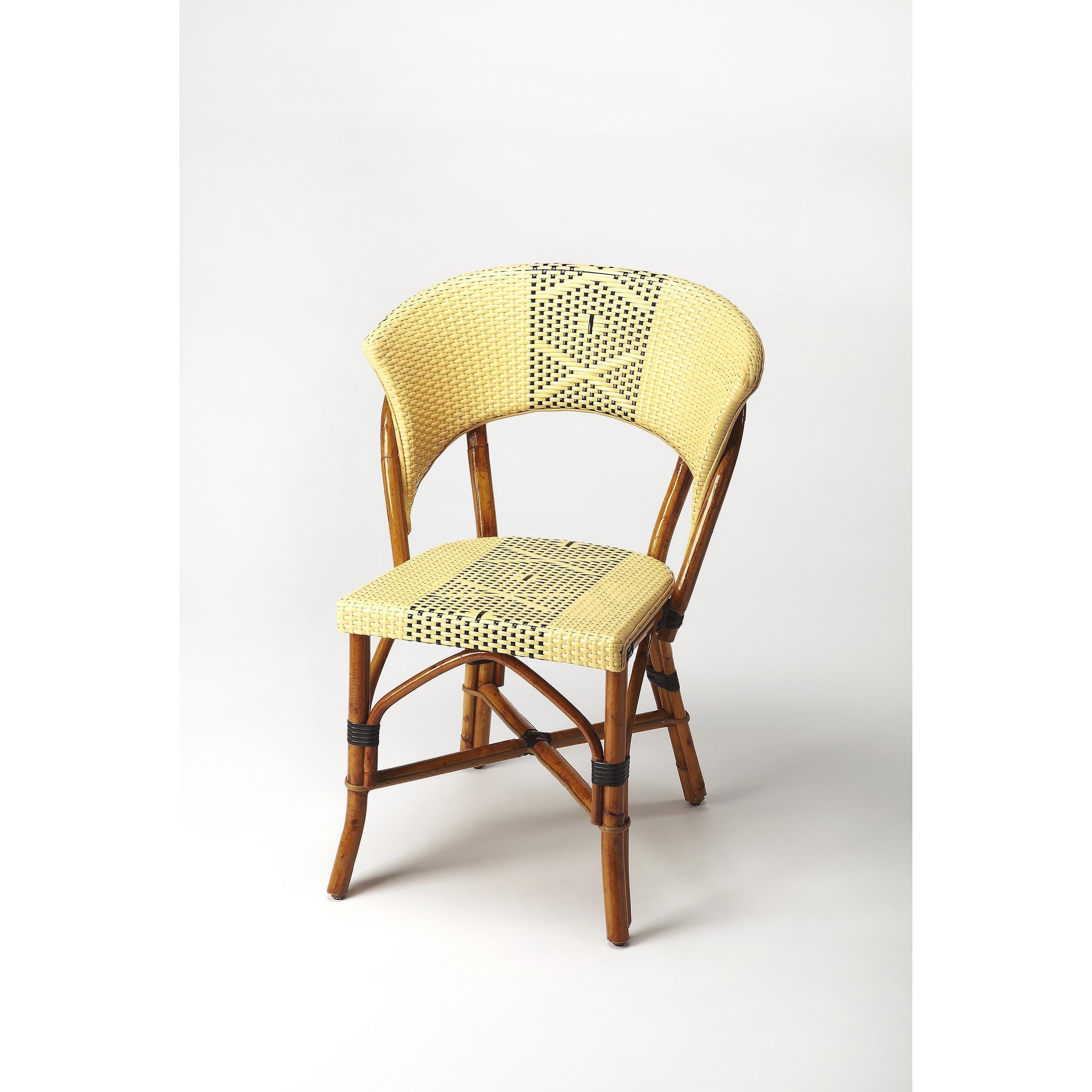 Handmade Butler Luna Yellow And Brown Rattan And Plastic Accent Side Chair Philippines Overstock 12070883
