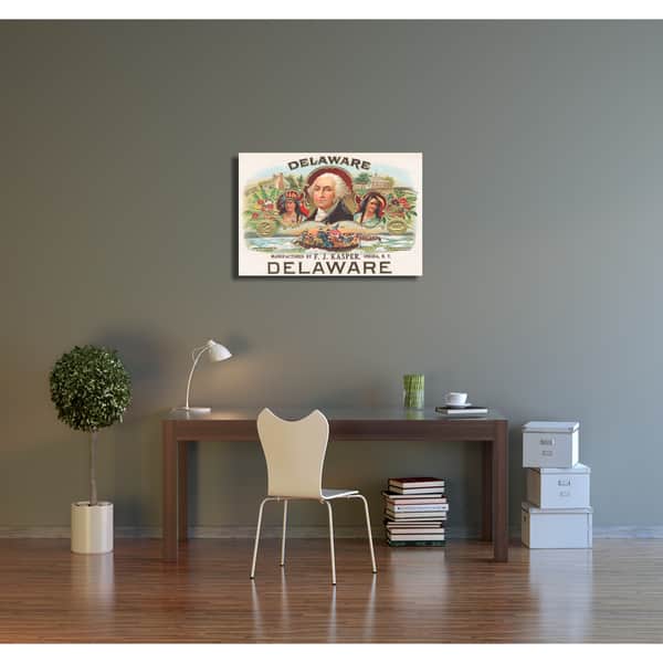 Shop Cigar Label Art Delaware Gallery Wrapped Canvas Wall Art Overstock 12070953