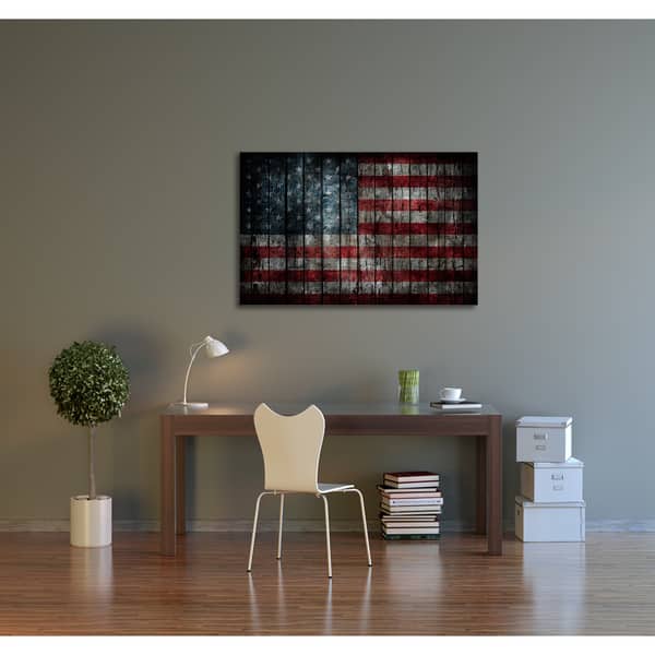 Shop Flags Vintage Usa Flag Gallery Wrapped Canvas Wall Art Overstock 12070981