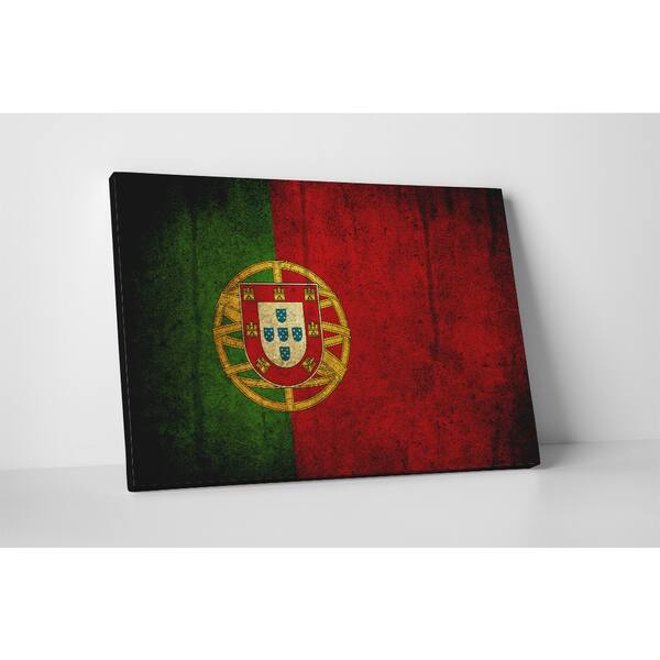 Flags Vintage Portugal Flag Gallery Wrapped Canvas Wall Art